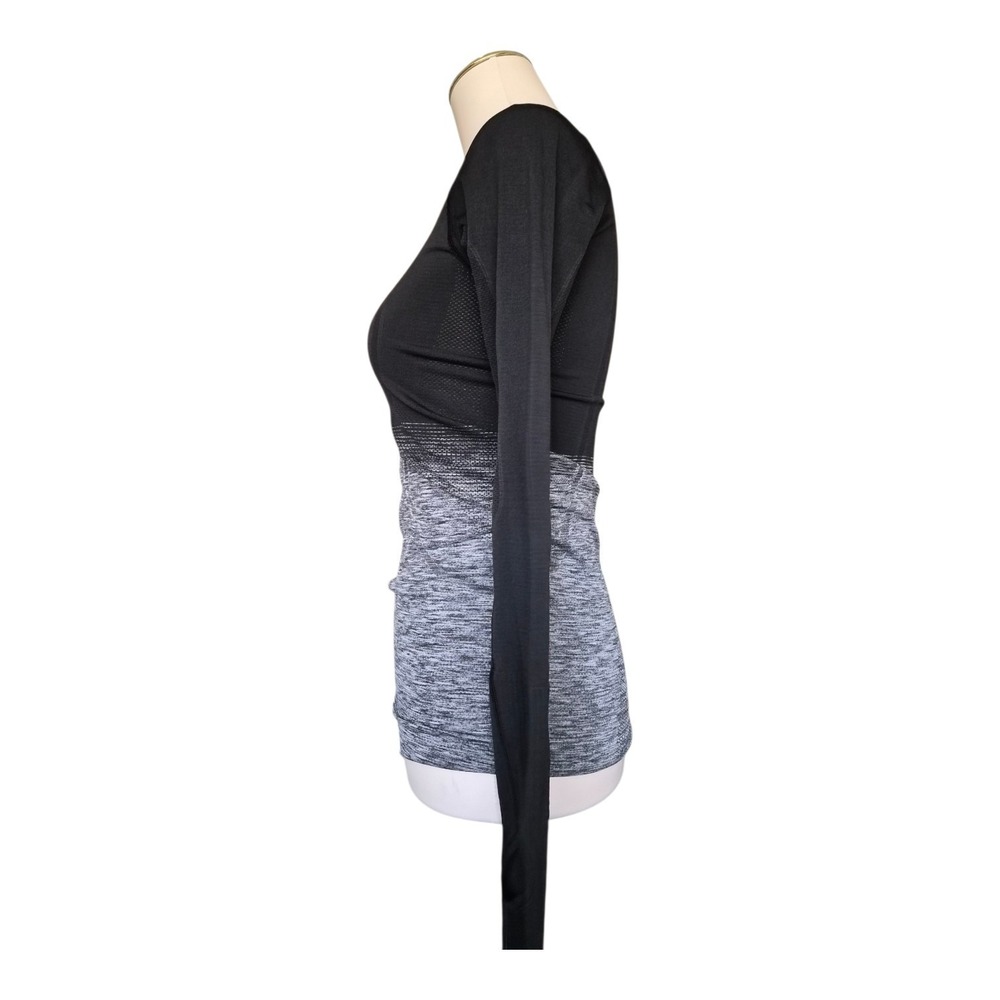 Lululemon Swiftly Tech Long Sleeve Shirt Two Tone Black/Grey Size 4‎ Athleisure - Picture 5 of 7